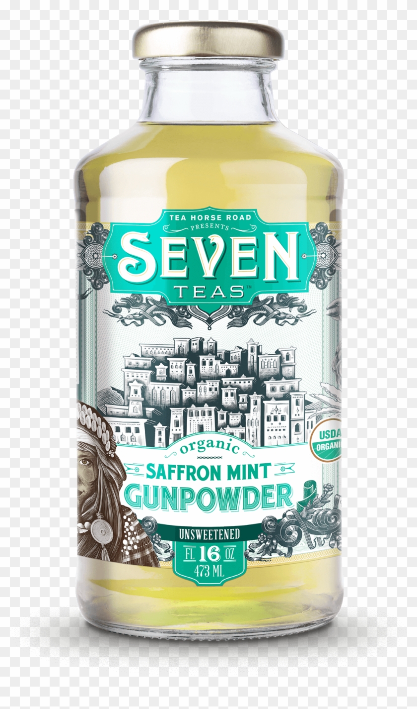 Seven Teas Saffron Mint Bottle - Bottle Clipart