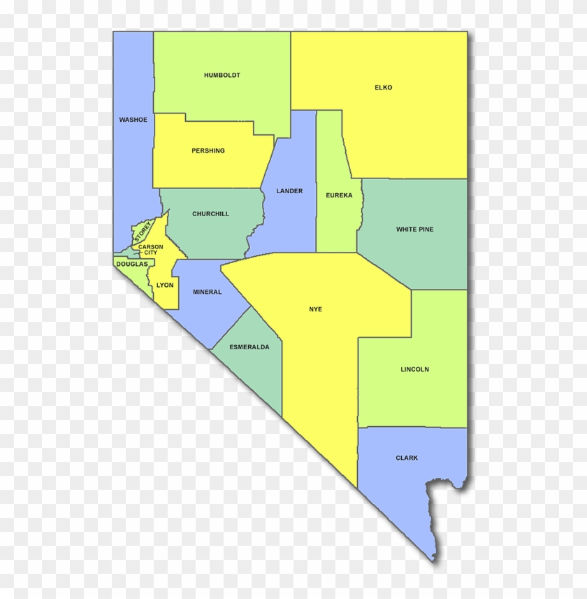 Map Of Counties - Nevada State Map With Counties Clipart #5082576