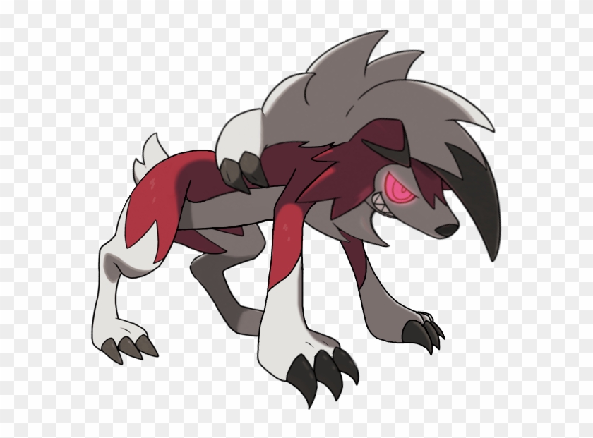 Quadruped Lycanroc Midnight - Pokemon Wolf Clipart #5082849