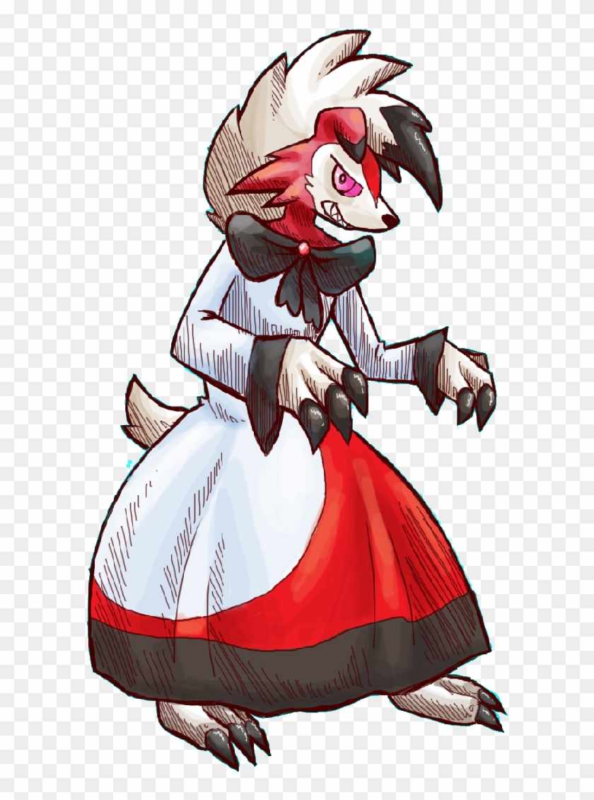 Imaizumi Kagerou And Lycanroc Drawn By Penga - Cartoon Clipart