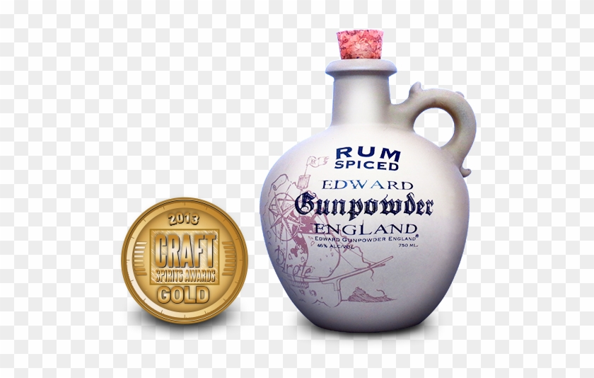 Edward Gunpowder England Rum Spiced - Glass Bottle Clipart #5083012