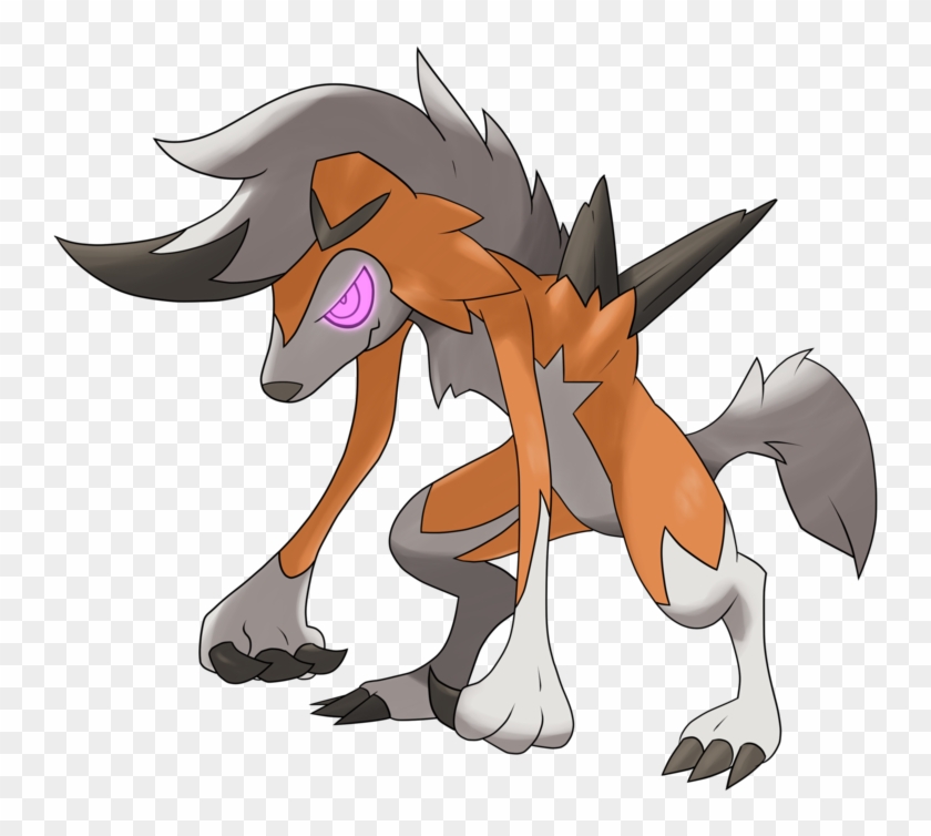 Png - Pokemon Lycanroc Dawn Form Clipart