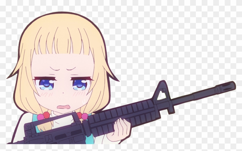 Lumineon Posted To Anime Reaction Images - Anime Memes With A Gun Clipart  (#5083394) - PikPng