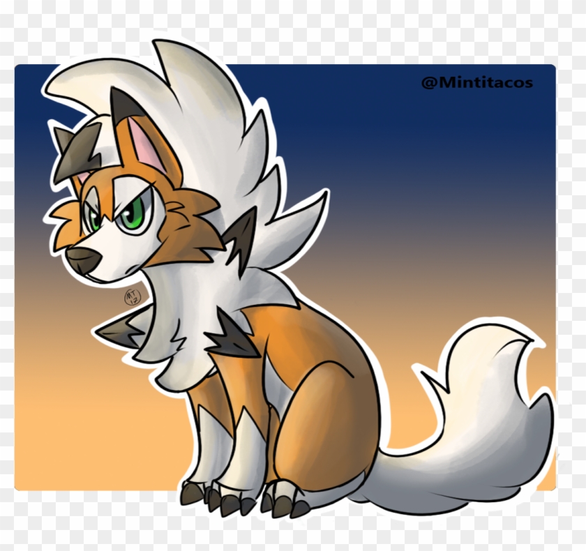 Dusk Form Lycanroc - Cartoon Clipart #5083496