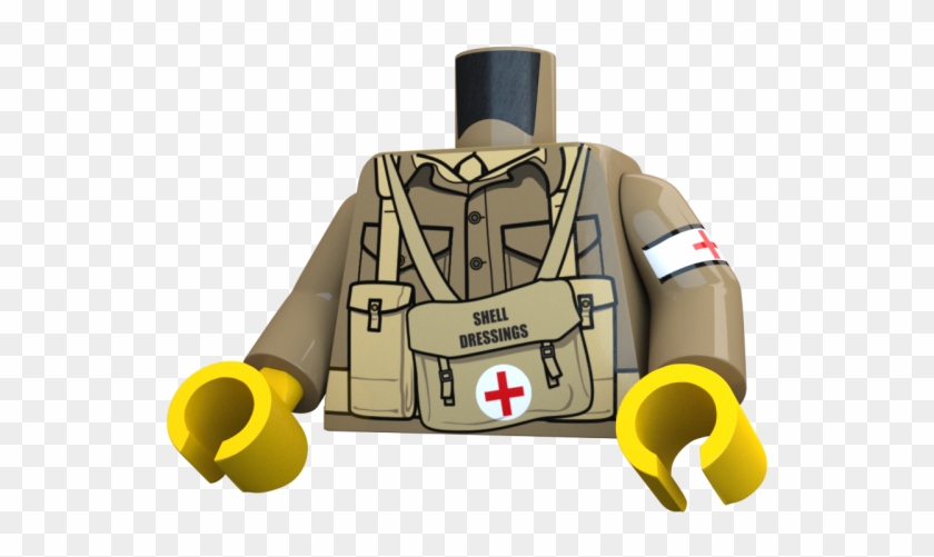 Wwii British Medic Torso - Lego Ww2 Printed Torso Clipart #5083569