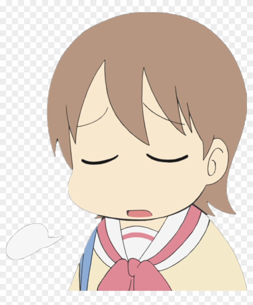 Anime Reaction Image Nichijou Aioi Yuuko Exhale - Cartoon Clipart