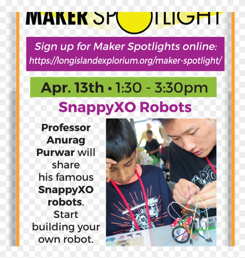 Explorium April 13th Snappyxo Robots - Flyer Clipart #5083994