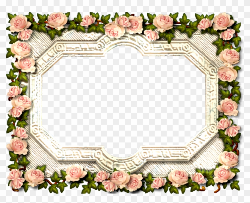 Collage Maker, Picsart, Floral Wreath, Frames, Clip - Rose Frame - Png Download #5084274