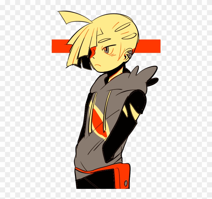Gladion Doodle Facing The Left - Cartoon Clipart #5084360