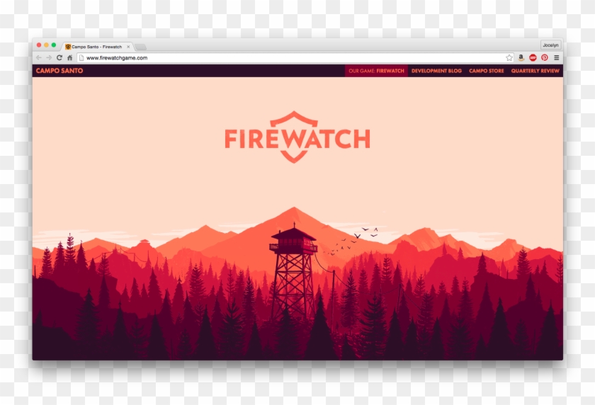 Beautiful Palette, Art Style, And Neat Landing Page - Pc Game Firewatch Clipart #5084398