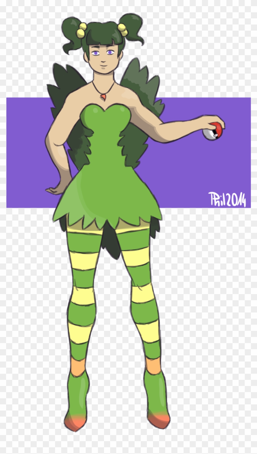 Mega Sceptile Girl - Cartoon Clipart #5084942