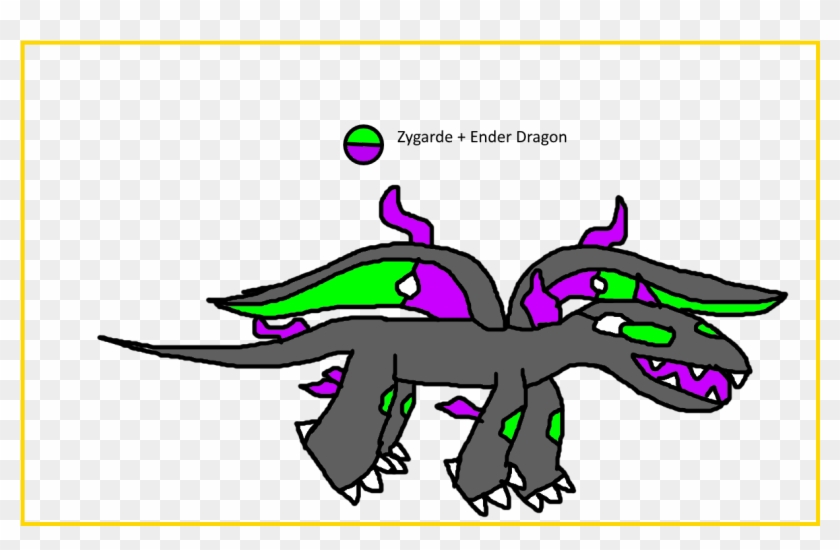 Zygarde Ender Dragon Fusion - Cartoon Clipart #5086643