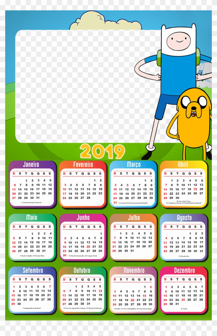 Informações Da Imagem - Calendario 2019 Hora De Aventura Clipart #5087120