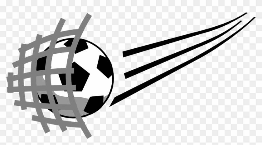 Soccer Free Illustration Of A Ball Hitting - Goal Soccer Ball Png Clipart