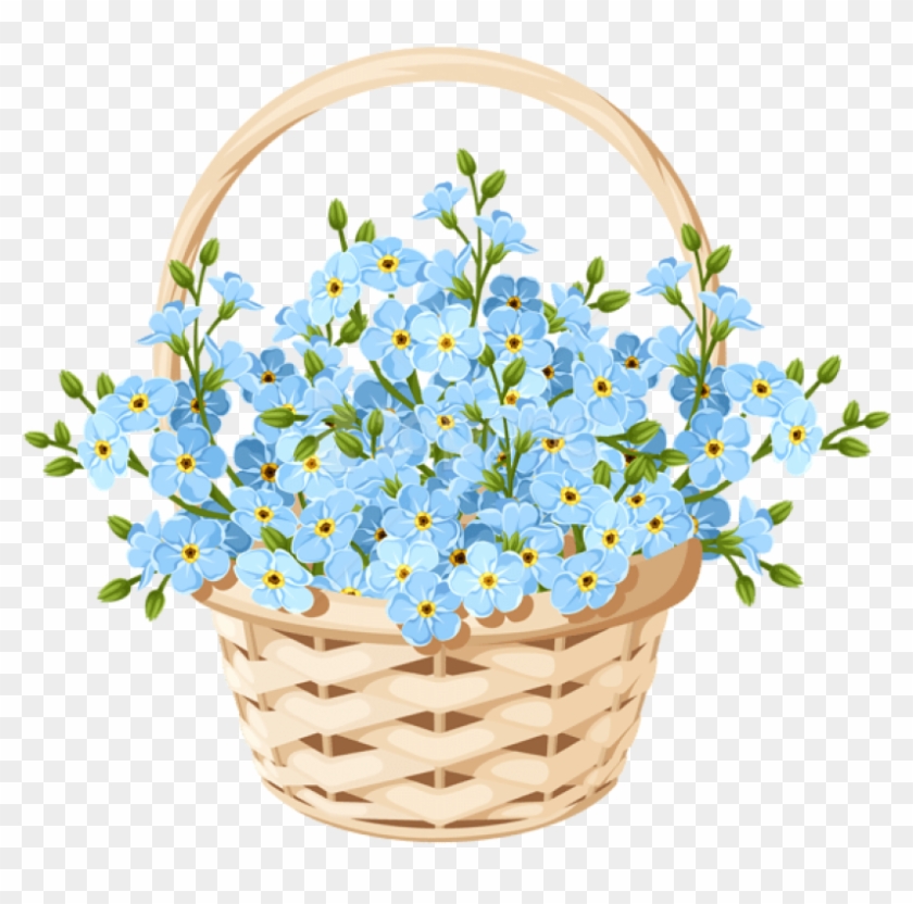 Download Flower Basket Transparent Png Images Background - Basket Of Flowers Clipart #5089711