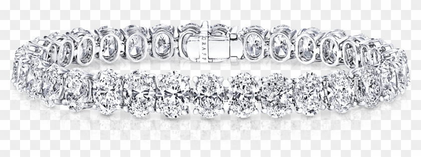 A Classic Graff Oval Shape Diamond Bracelet Clipart #5090376