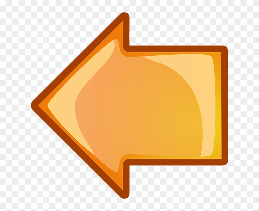 Computer, Back, Icon, Left, Right, Arrow, Cartoon - Left Arrow Png Orange Clipart #5091248