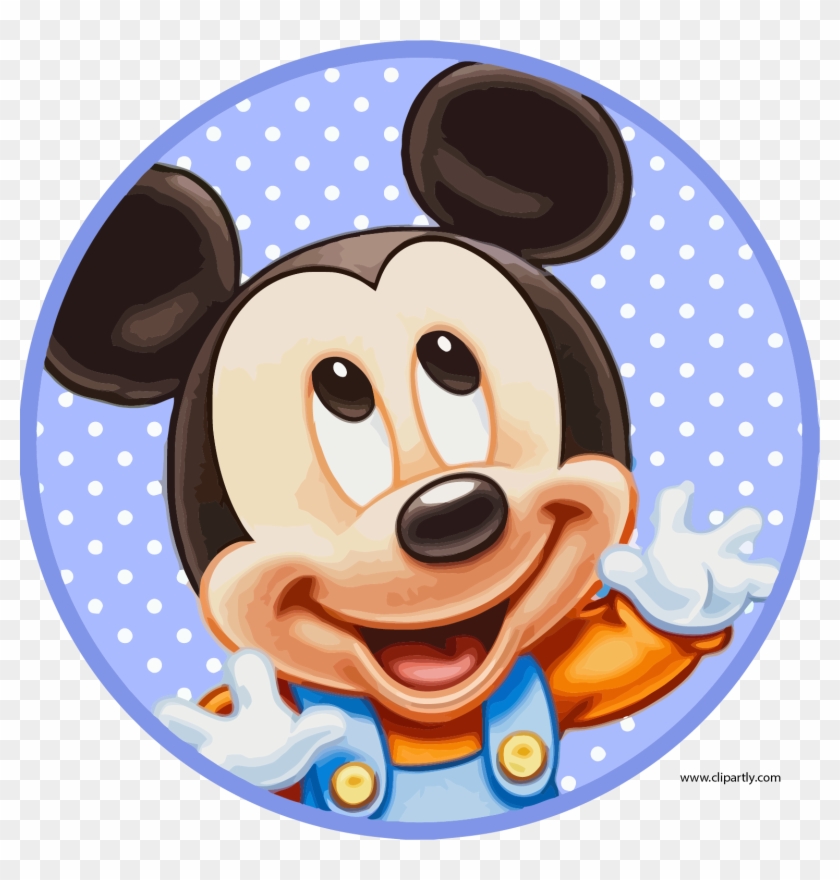 Pale Blue Mickey Clipart Png - Mickey Mouse Bebe Transparent Png #5091363