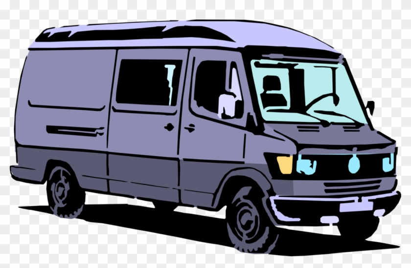 Vector Van Delivery - Compact Van Clipart
