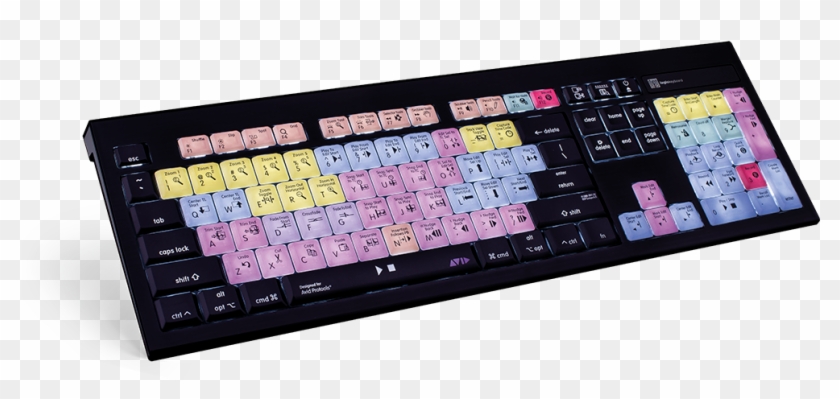 Logickeyboard Avid Protools Pc Astra Backlit American - Logickeyboard Compatible With Avid Pro Tools 2018 Pc Clipart #5092346