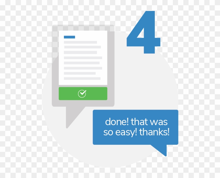 Chat To Sign Step4 Done - Graphic Design Clipart #5092590