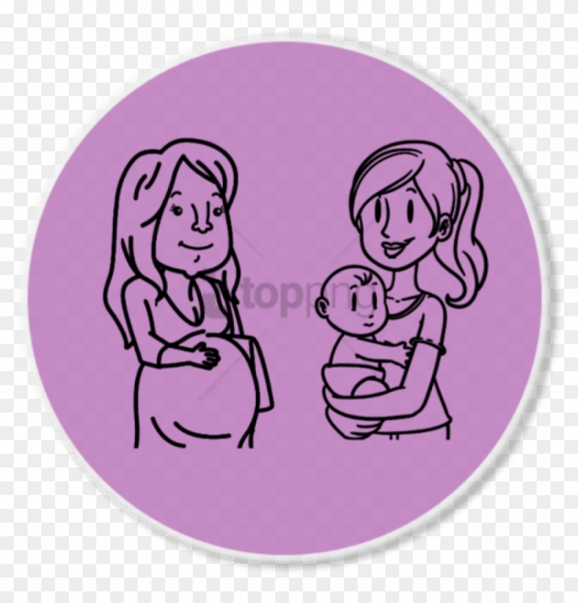 Free Png Mothers Day Messages - Dibujo De Mujer Con Su Hijo Clipart #5093008