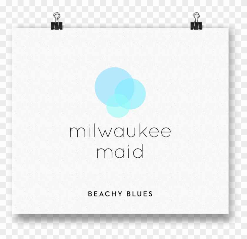 Beachy Blues Modern Logo Design For Milwaukee Maid - Envelope Clipart #5093697