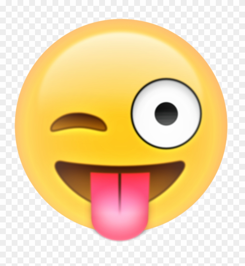 How To Draw Emojis Winking With Tongue Out Face Drawing - Wink Tongue Emoji Clipart