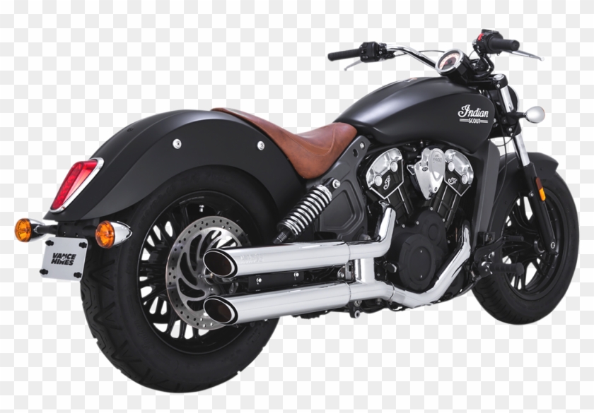 Vance & Hines Chrome Twin Slash Exhaust Mufflers For - Indian Scout Vance And Hines Twin Slash Clipart #5093987