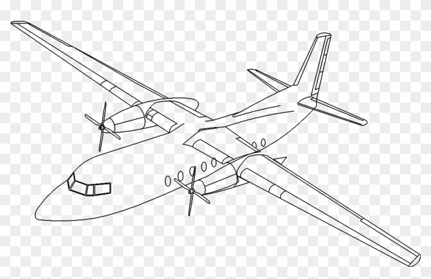Aviao - Fokker 50 Clipart #5094209
