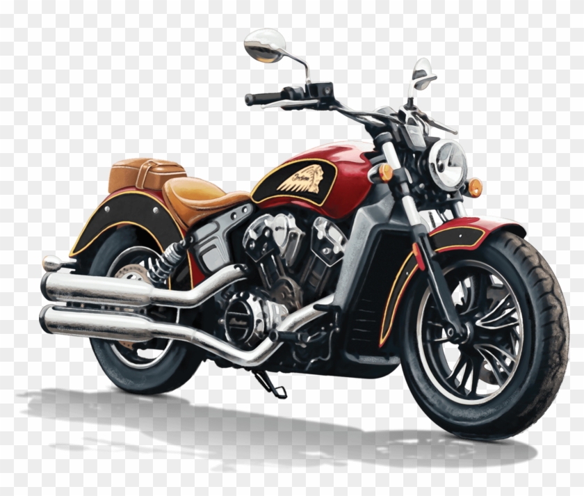 Indian Scout - Indian Scout Red And Black Clipart #5094253
