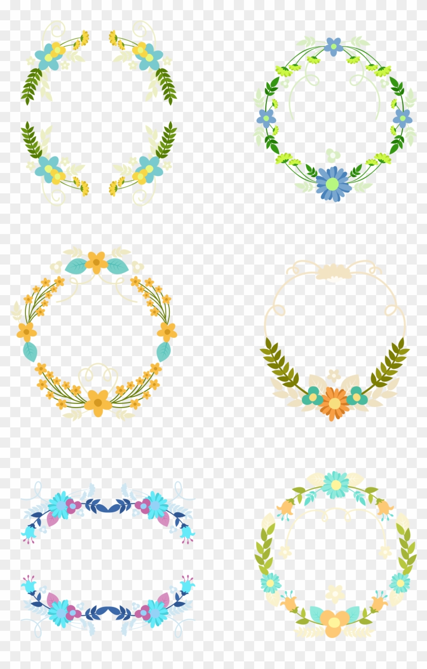 Garland Fresh Colored Element Png And Psd - Circle Clipart #5094420