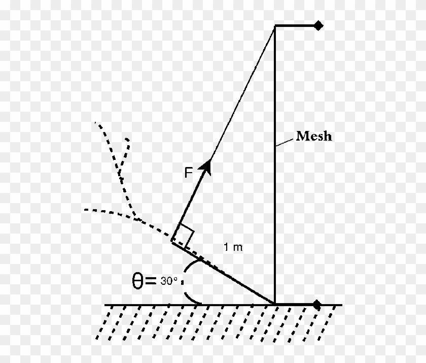 Diagram Of The Wire Mesh Used To Measure The Bending - Plot Clipart