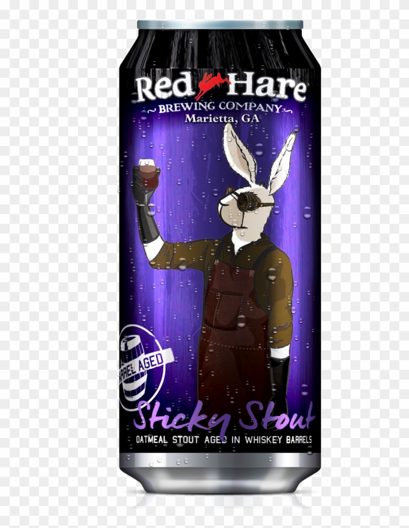 Whiskey Barrel Aged Oatmeal Stout Rare Hare No2 Can - Red Hare Brewing Clipart #5094887