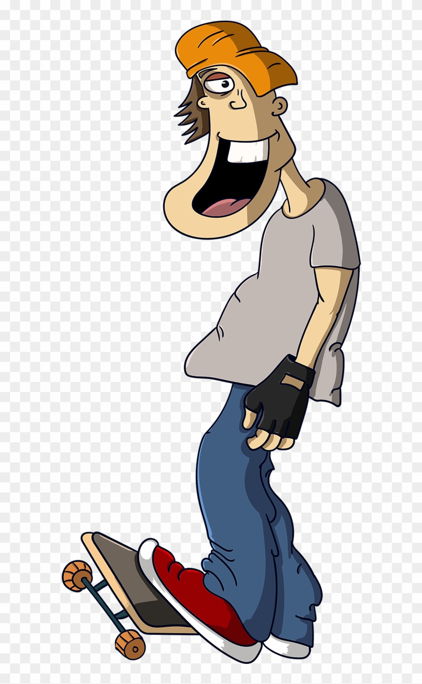 Skater Baseball Cap Skate - Cartoon Clipart