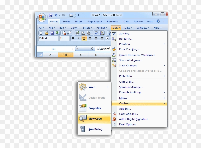 Open Visual Basic Editor From Classic Menu - Como Abrir Visual Basic En Excel Clipart #5095508