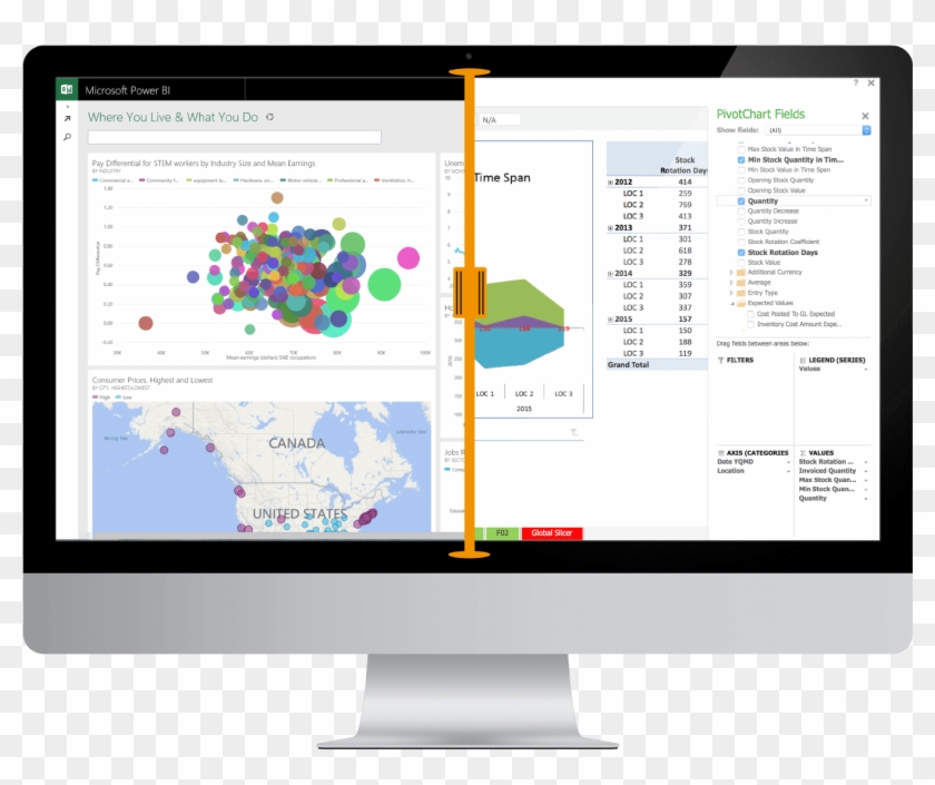 Hillstar Business Intelligence Power Bi Excel Microsoft - Microsoft Tableau Clipart #5095540