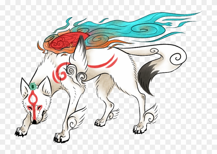 Ōkami Amaterasu, Origin Of All That Is Good And Mother - Cartoon Clipart