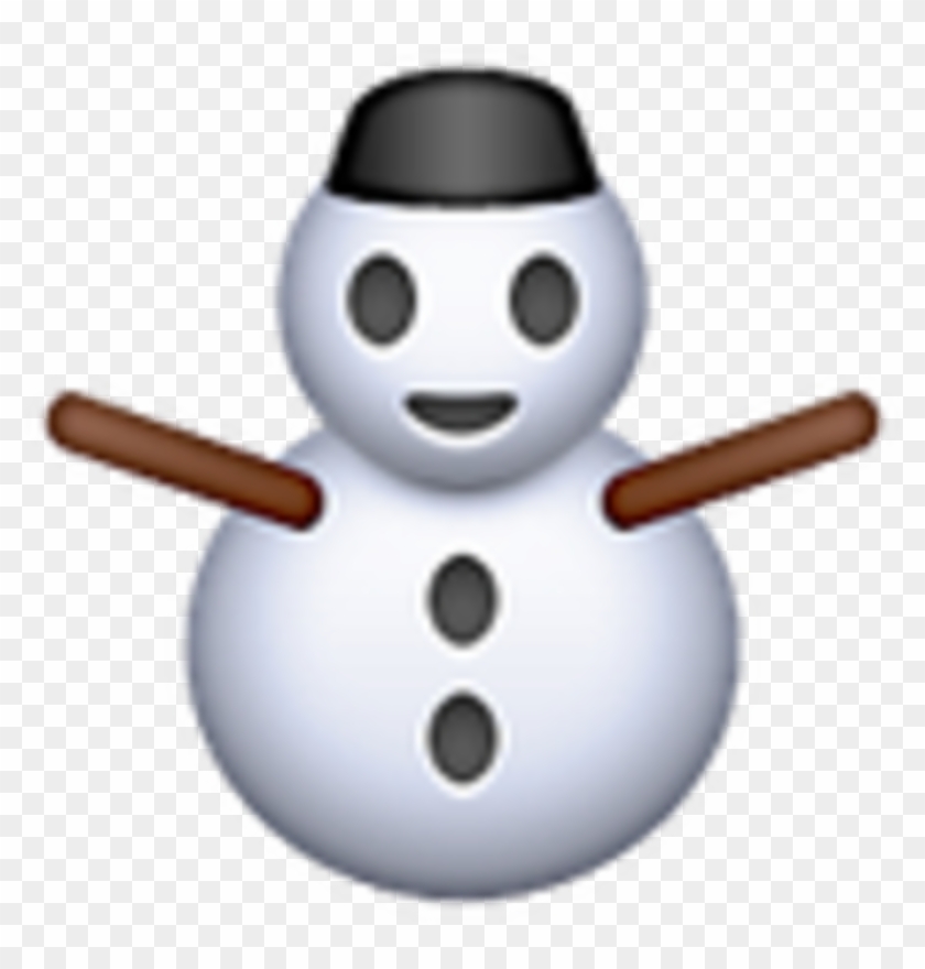 Snowman - Iphone Christmas Emoji Png Clipart