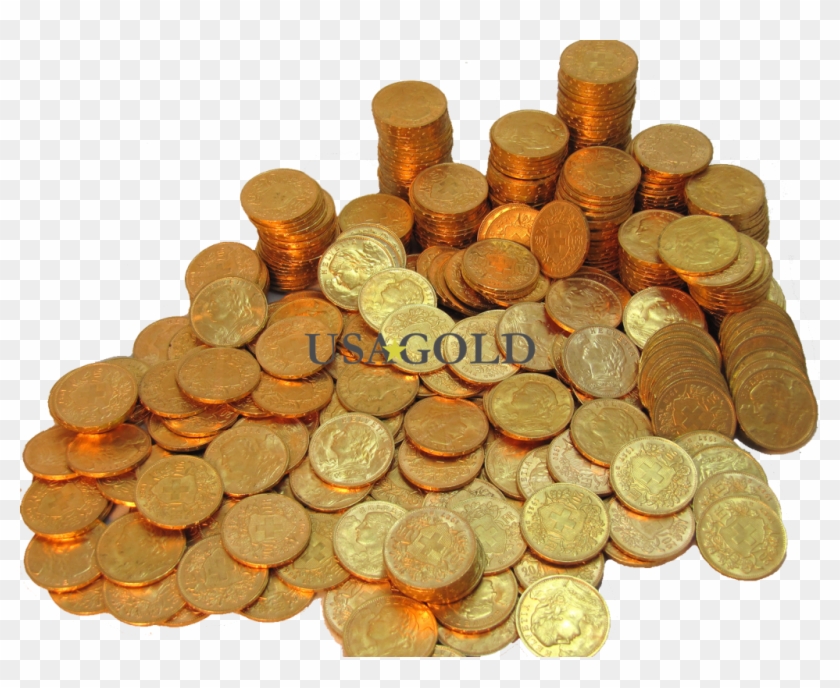 Swiss 20 Franc Helvetia - Piles Of Gold Transparent Clipart