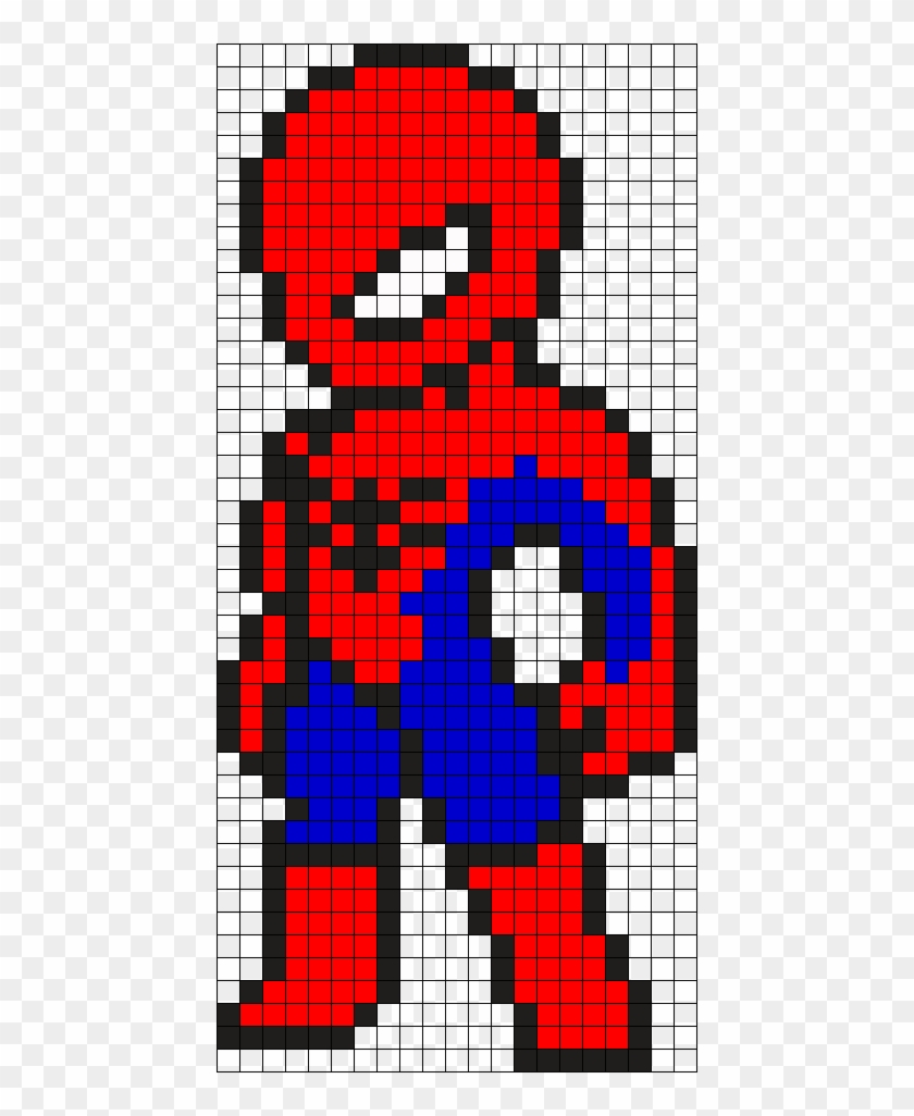 Download Spiderman Perler Bead Pattern / Bead Sprite - Pixel Art Spiderman ...