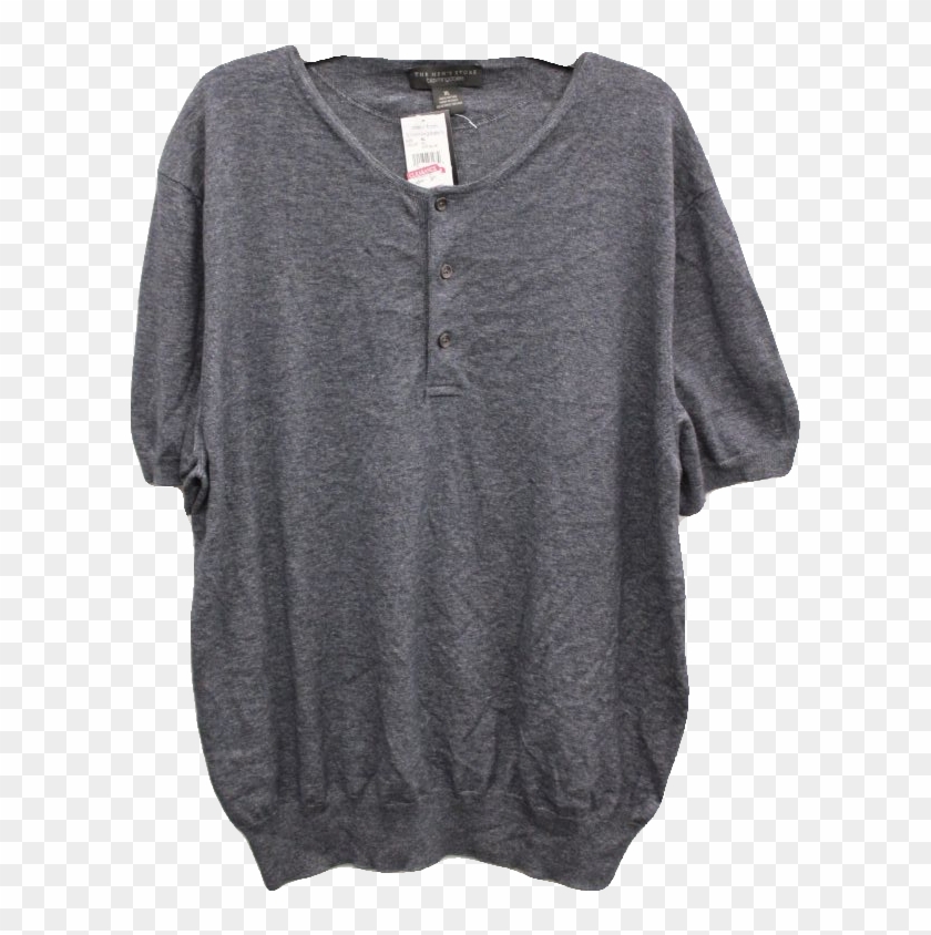 The Men's Store At Bloomingdale's Heather Blue Short-sleeve - Blouse Clipart #5097691