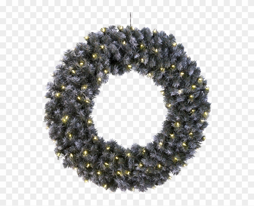 Julkrans Med Belysning Clipart