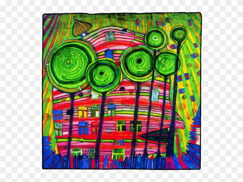 Hundertwasser Blobs Grow In Beloved Gardens Clipart