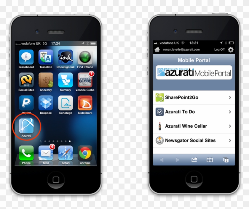Azurati Mobile Portal For Html5 Mobile Applications2 - Iphone 4 Clipart