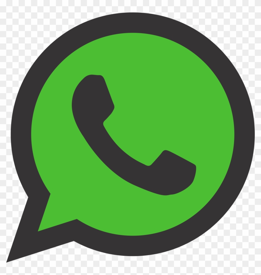 Whatsapp Icon Png Grey , Png Download - Whatsapp Logo Black Png Clipart