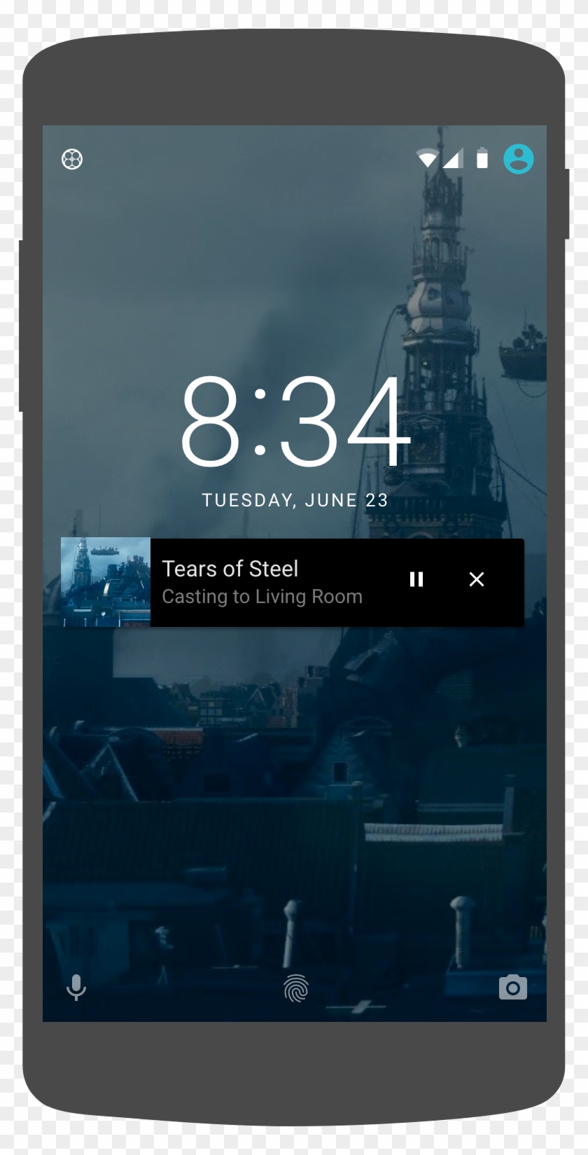Lock Screen Controls - Android Custom Notification Media Controls Clipart