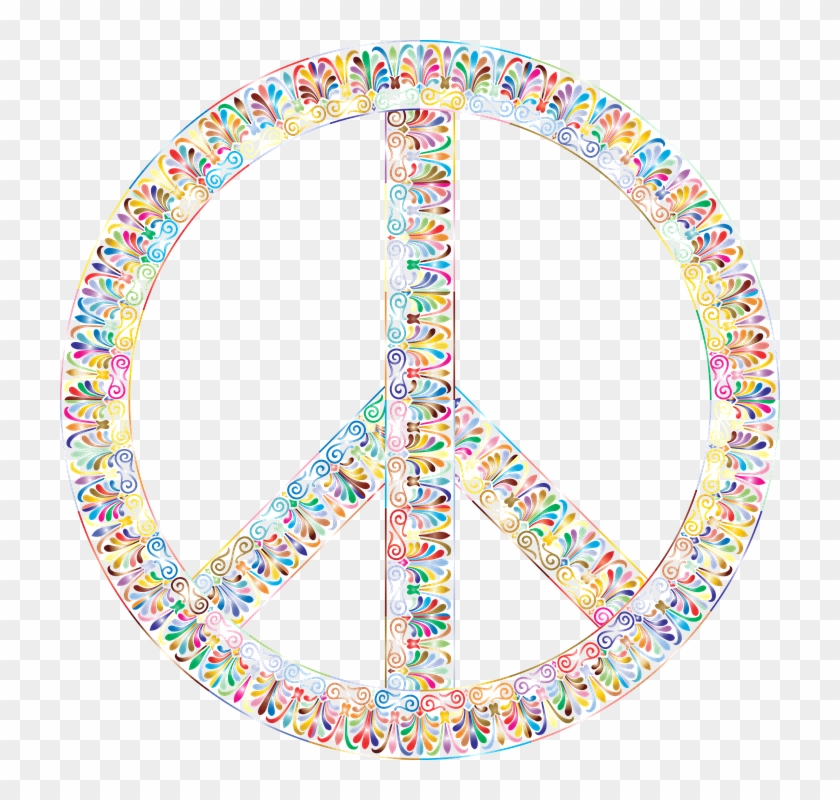 Vintage Greek Peace Sign Greece Ornamental - Circle Clipart