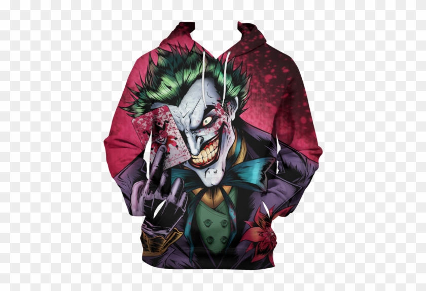 Joker Comic Pullover Hoodie - Joker Comic Face Clipart #5099881