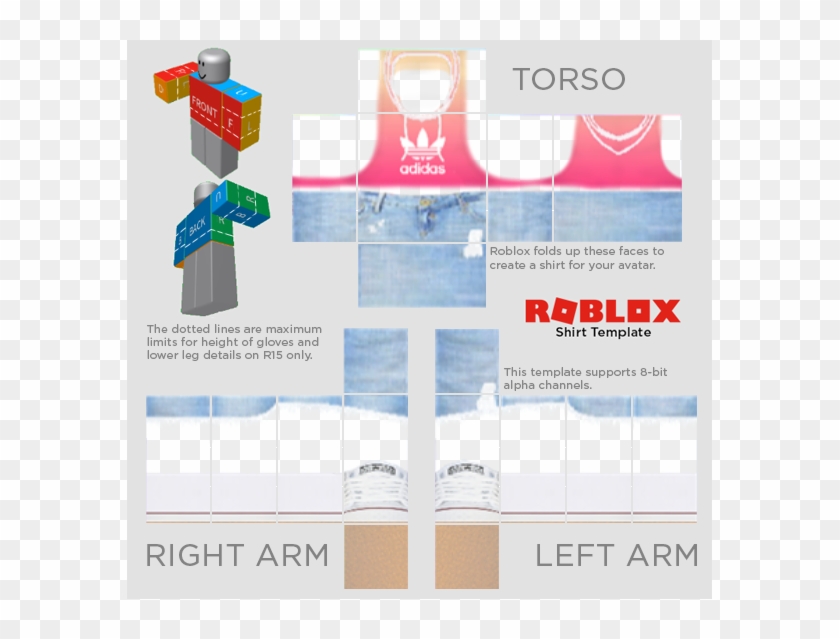 Transparent Templates Shirt Roblox - Roblox Shirt Template 2018 Clipart